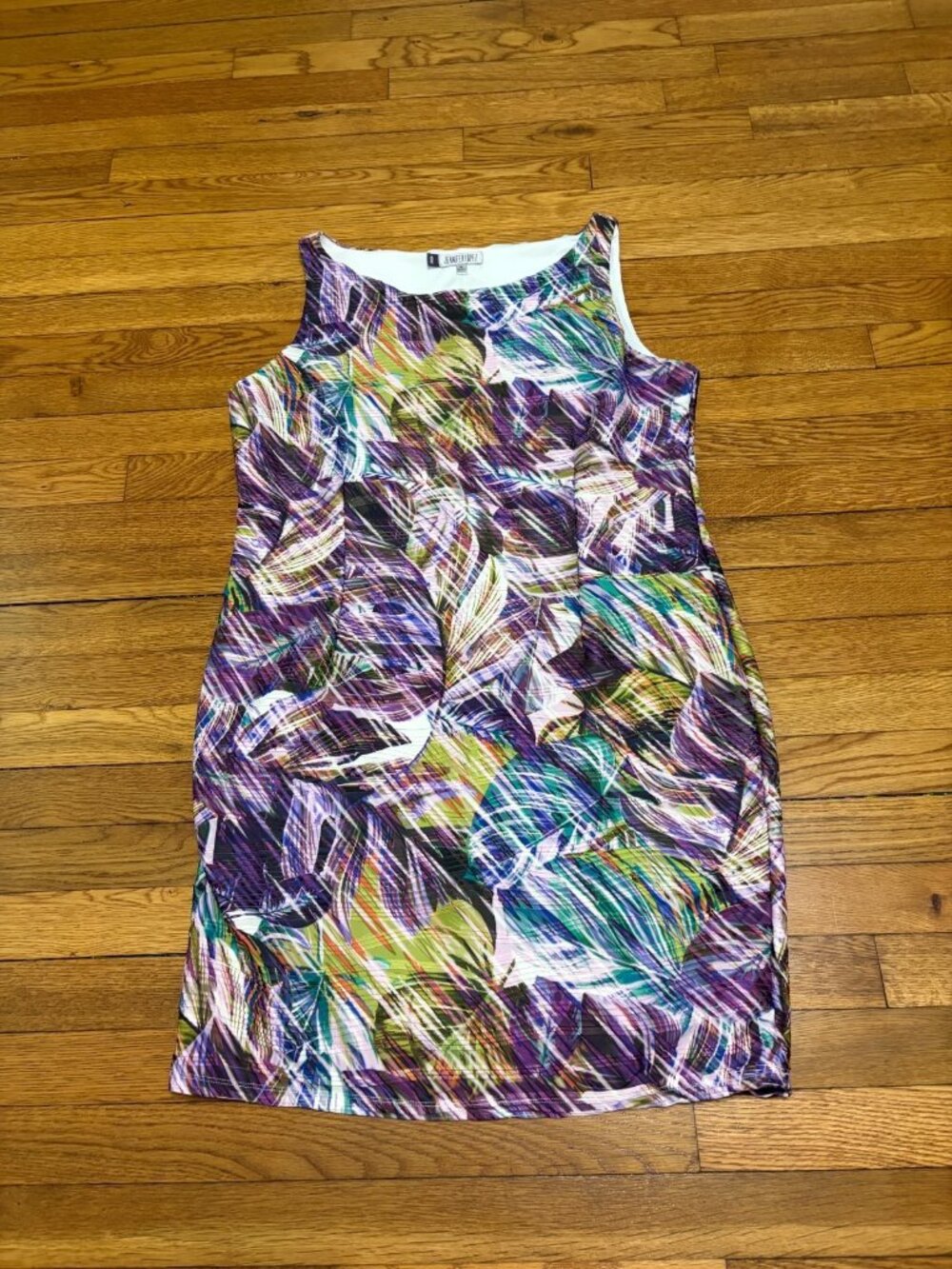 Jennifer Lopez Womens Sheath Dress Size XL Purple Sleeveless Knee Length Stretch